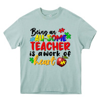 Arona Being an au some teacher is a work of the heart Heavy Core Tee - FaDigitalArtStudio