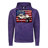 Cloud Purple golf cart american flag Vintage Hoodie - Artiststas