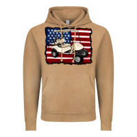 Vintage Camel golf cart american flag Vintage Hoodie - Artiststas