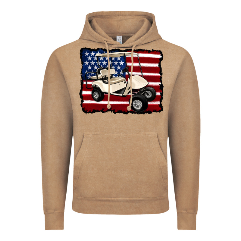 Golf Cart American Flag Vintage Hoodie by Artiststas | Teevron