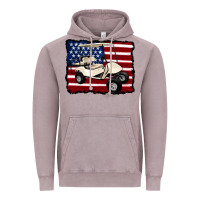 Vintage Zinc golf cart american flag Vintage Hoodie - Artiststas