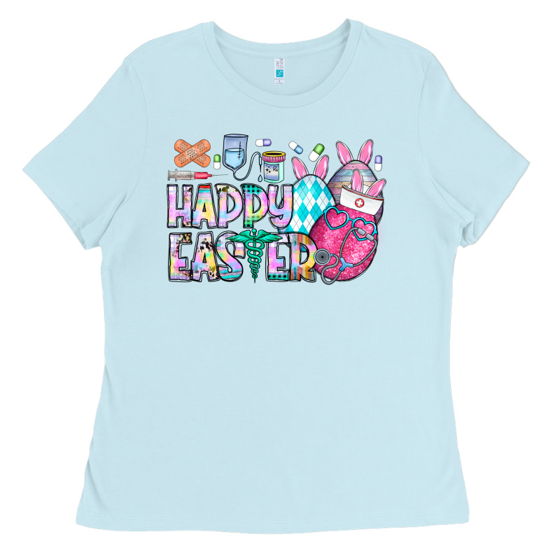 Happy Easter Nurse Ladies Tee by CowhideDigitalArt | Teevron
