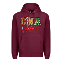 Burgundy christmas certified medical assistant life Premium Hoodie - BarkalooDesign