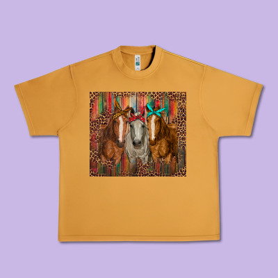 Western Horses With Bandanas Urban Heavy Tee Designed By Ranaportraitstore