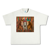 Pistachio western horses with bandanas Urban Heavy Tee - RanaPortraitStore