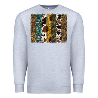 Heather Grey Western Brushstroke Premium Sweatshirt - Jasminsmagicworld