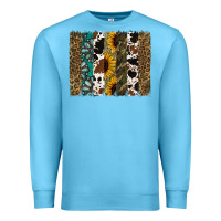 Ocean Blue Western Brushstroke Premium Sweatshirt - Jasminsmagicworld
