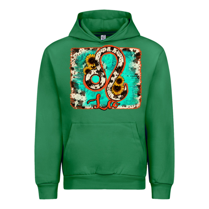 Leo Turquoise Cowhide Urban Hoodie by RanaPortraitStore | Teevron
