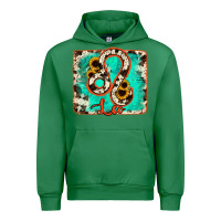 Emerald leo turquoise cowhide Urban Hoodie - RanaPortraitStore
