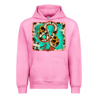 Fuchsia Pink leo turquoise cowhide Urban Hoodie - RanaPortraitStore