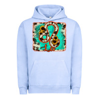 Pigment Grape Ice leo turquoise cowhide Urban Hoodie - RanaPortraitStore