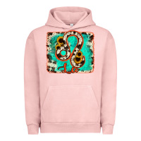 Pigment Salmon leo turquoise cowhide Urban Hoodie - RanaPortraitStore