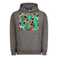 Pigment Tornado leo turquoise cowhide Urban Hoodie - RanaPortraitStore