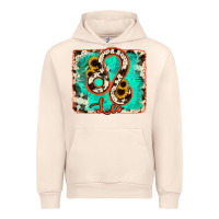 Sandshell leo turquoise cowhide Urban Hoodie - RanaPortraitStore