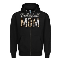 Black volleyball  mom Zipper Hoodie - Jasminsmagicworld