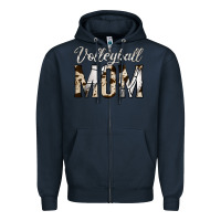 Navy volleyball  mom Zipper Hoodie - Jasminsmagicworld