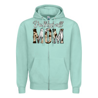 Seafoam volleyball  mom Zipper Hoodie - Jasminsmagicworld