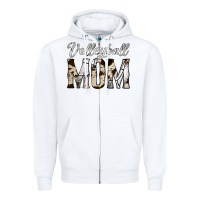 White volleyball  mom Zipper Hoodie - Jasminsmagicworld