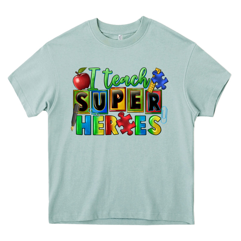 I Teach Super Heroes Heavy Core Tee by FaDigitalArtStudio | Teevron