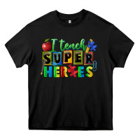Black I teach super heroes Heavy Core Tee - FaDigitalArtStudio