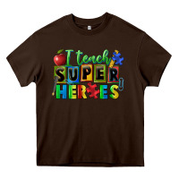 Chocolate Brown I teach super heroes Heavy Core Tee - FaDigitalArtStudio