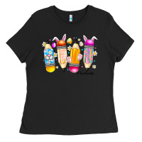Black Easter Teacher Life Ladies Tee - CowhideDigitalArt