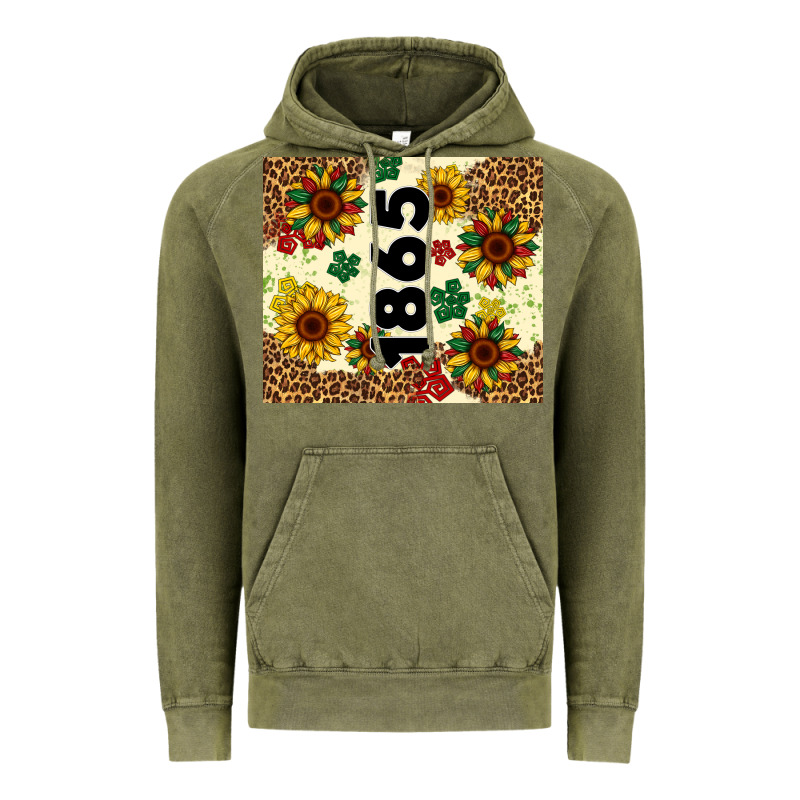 Juneteenth 1865 Sunflowers Vintage Hoodie by Artiststas | Teevron