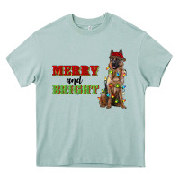 Arona merry and bright german shepherd Heavy Core Tee - RanaPortraitStore