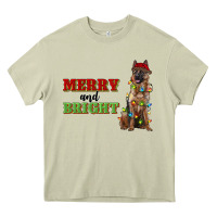 Mossy merry and bright german shepherd Heavy Core Tee - RanaPortraitStore