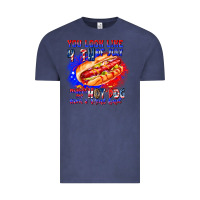 Vintage Denim You Look Like 4th of july makes me hot dog want a Vintage Tee - CowhideDigitalArt