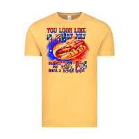 Vintage Mustard You Look Like 4th of july makes me hot dog want a Vintage Tee - CowhideDigitalArt