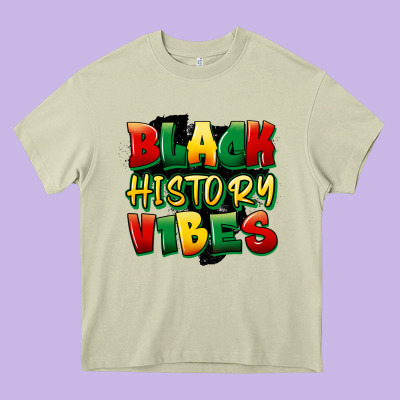 Black History Vibes Heavy Core Tee Designed By Fadigitalartstudio