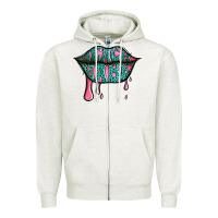 Oatmeal Heather beach babe leopard lips Zipper Hoodie - Jasminsmagicworld