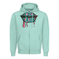 Seafoam beach babe leopard lips Zipper Hoodie - Jasminsmagicworld