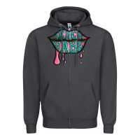 Smoke beach babe leopard lips Zipper Hoodie - Jasminsmagicworld