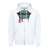 White beach babe leopard lips Zipper Hoodie - Jasminsmagicworld