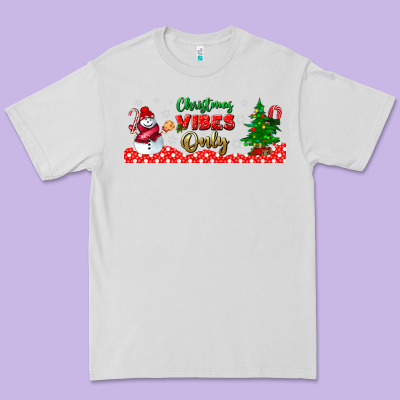 Christmas Vibes Only Libbey Glass Premium Tee Designed By Bundleandbundleshop
