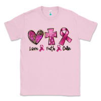 Bubblegum Pink Love Faith cure Breast Cancer Classic Tee - FaDigitalArtStudio