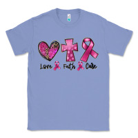 Colony Blue Love Faith cure Breast Cancer Classic Tee - FaDigitalArtStudio