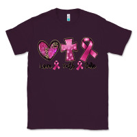 Plum Love Faith cure Breast Cancer Classic Tee - FaDigitalArtStudio