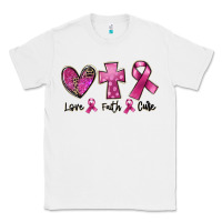 White Love Faith cure Breast Cancer Classic Tee - FaDigitalArtStudio