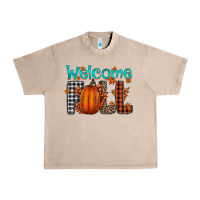 French Oak Welcome Fall Urban Heavy Tee - CowhideDigitalArt