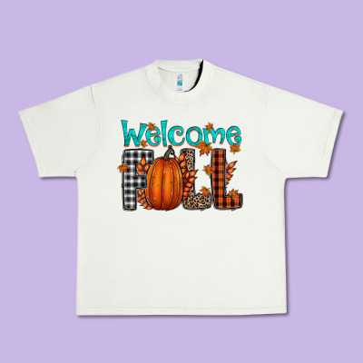 Welcome Fall Urban Heavy Tee Designed By Cowhidedigitalart