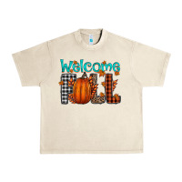Sandshell Welcome Fall Urban Heavy Tee - CowhideDigitalArt