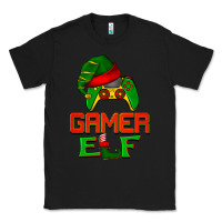 Black Christmas gamer elf Classic Tee - BarkalooDesign