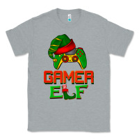 Heather Grey Christmas gamer elf Classic Tee - BarkalooDesign