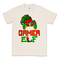 Natural Christmas gamer elf Classic Tee - BarkalooDesign