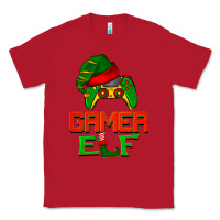 Red Christmas gamer elf Classic Tee - BarkalooDesign