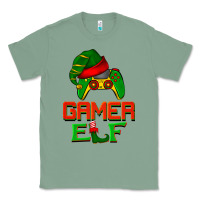 Sage Christmas gamer elf Classic Tee - BarkalooDesign