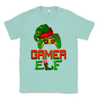 Seafoam Christmas gamer elf Classic Tee - BarkalooDesign